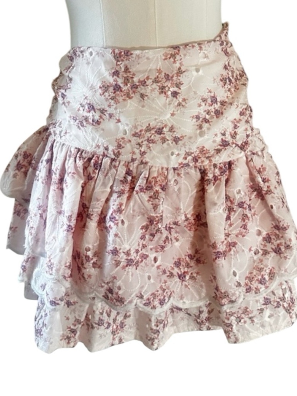 RESET Floral Tiered Ruffle Skirt - LOVE SHACK, FANCY STYLE small